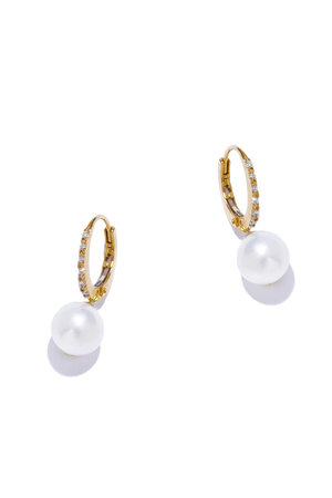 ル ボンボン/les bonbonのhalf eternity pearl ピアス(150100/150101)