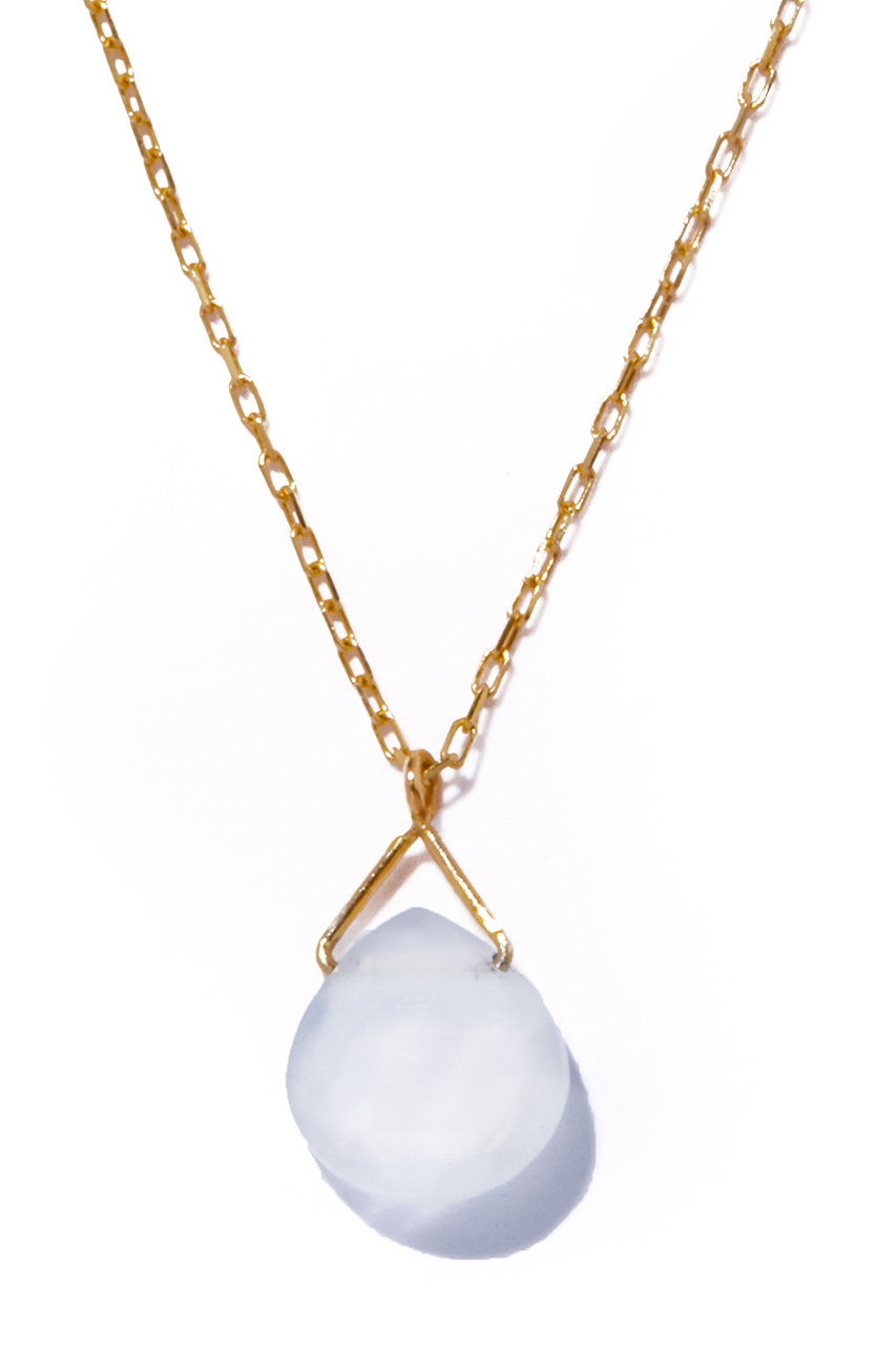 ル ボンボン/les bonbonのserendip moonstone ネックレス(イエローゴールド/BOB836)