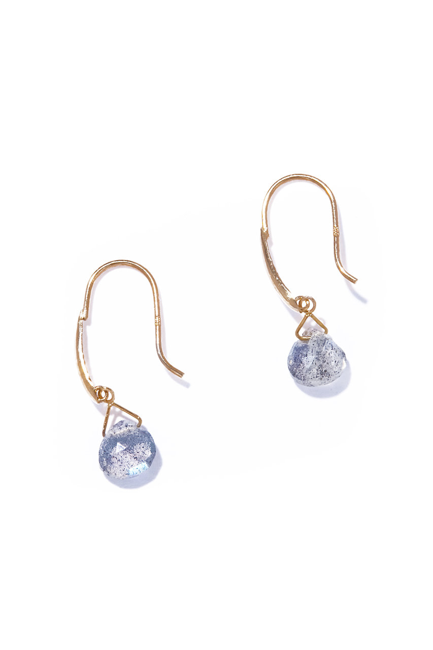 les bonbon serendip labradorite ピアス (イエローゴールド, F) ル ボンボン ELLE SHOP