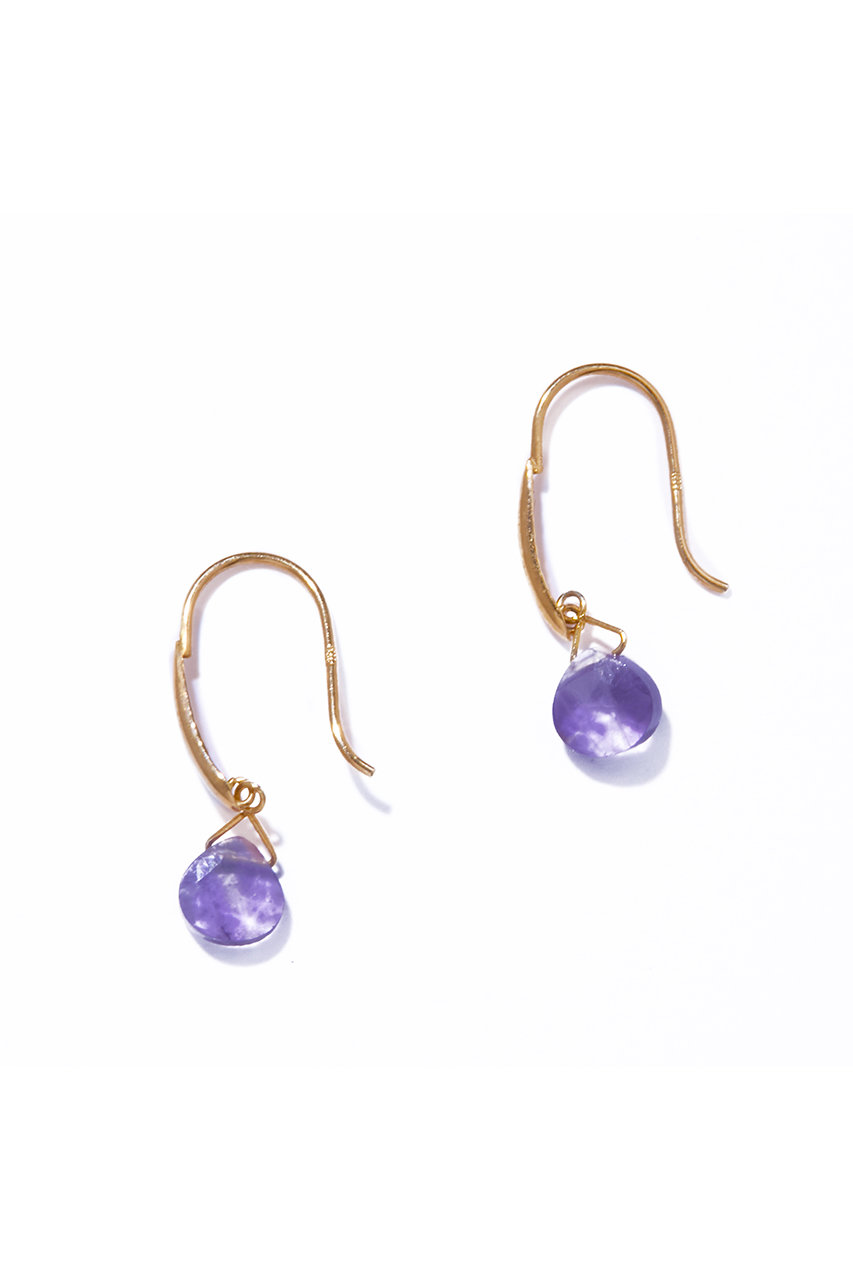 les bonbon serendip amethyst ピアス (イエローゴールド, F) ル ボンボン ELLE SHOP