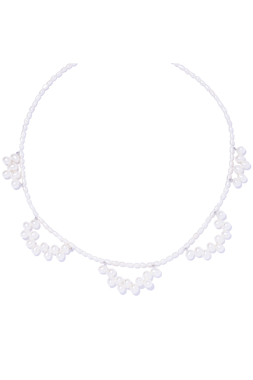 ル ボンボン/les bonbonのdentelle pearl チョーカー(ホワイト/BOB923)