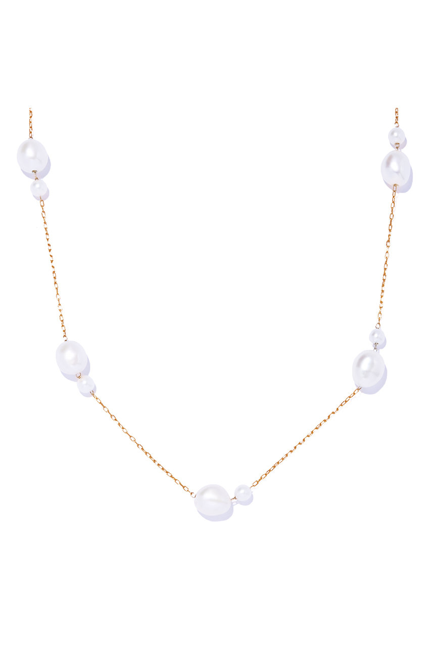 les bonbon flotter pearl ロングネックレス (イエローゴールド, F) ル ボンボン ELLE SHOP