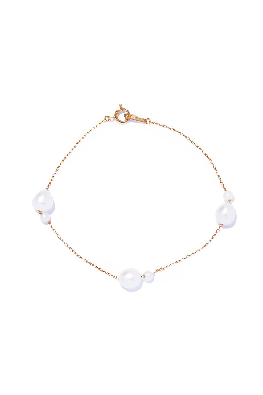 ル ボンボン/les bonbonのflotter pearl ブレスレット(イエローゴールド/BOB821)