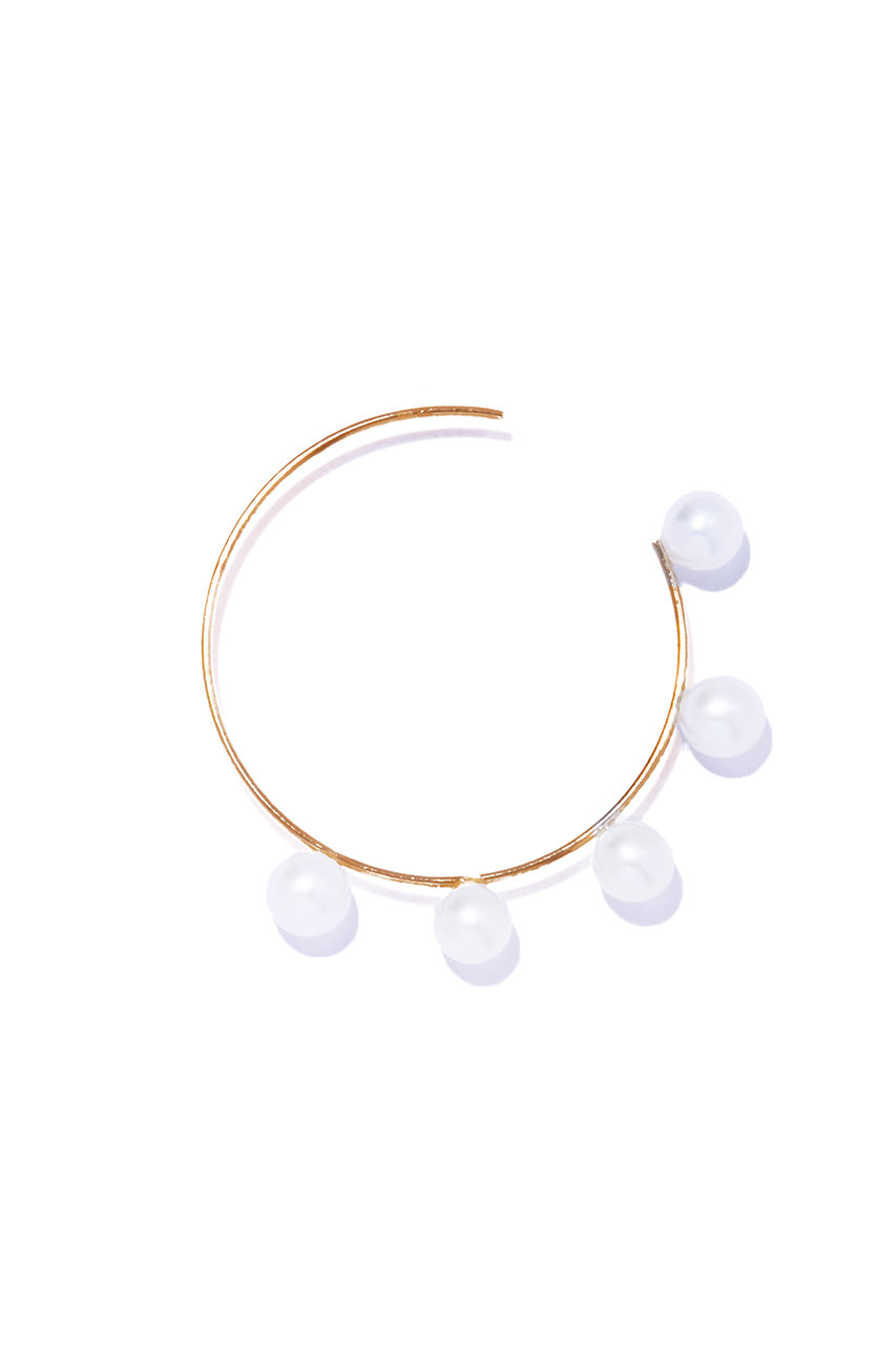les bonbon(ル ボンボン)｜flotter pearl hoop ピアス S/イエロー