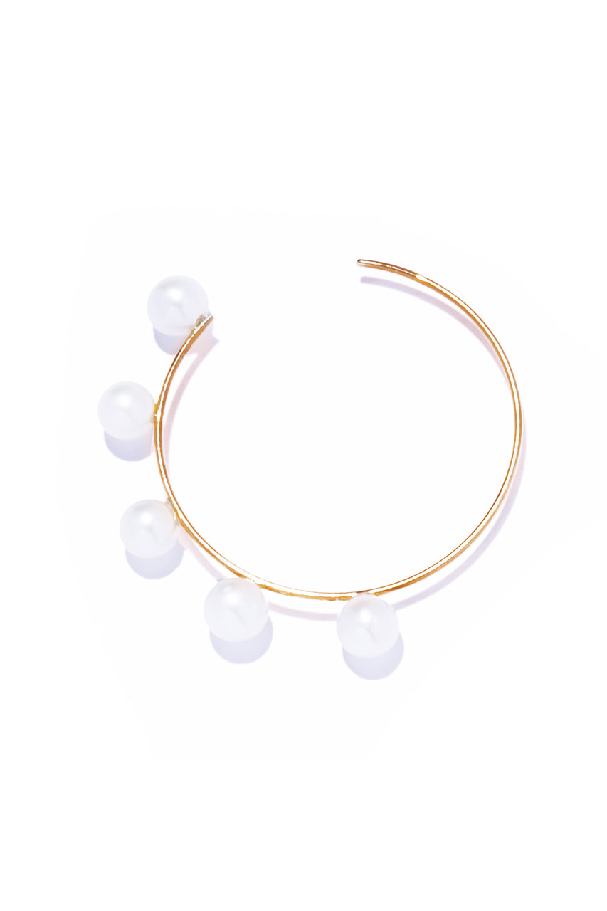 les bonbon(ル ボンボン)｜flotter pearl hoop ピアス S/イエロー