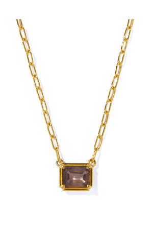 ル ボンボン/les bonbonのrecto smoky quartz ネックレス(150200/150201)