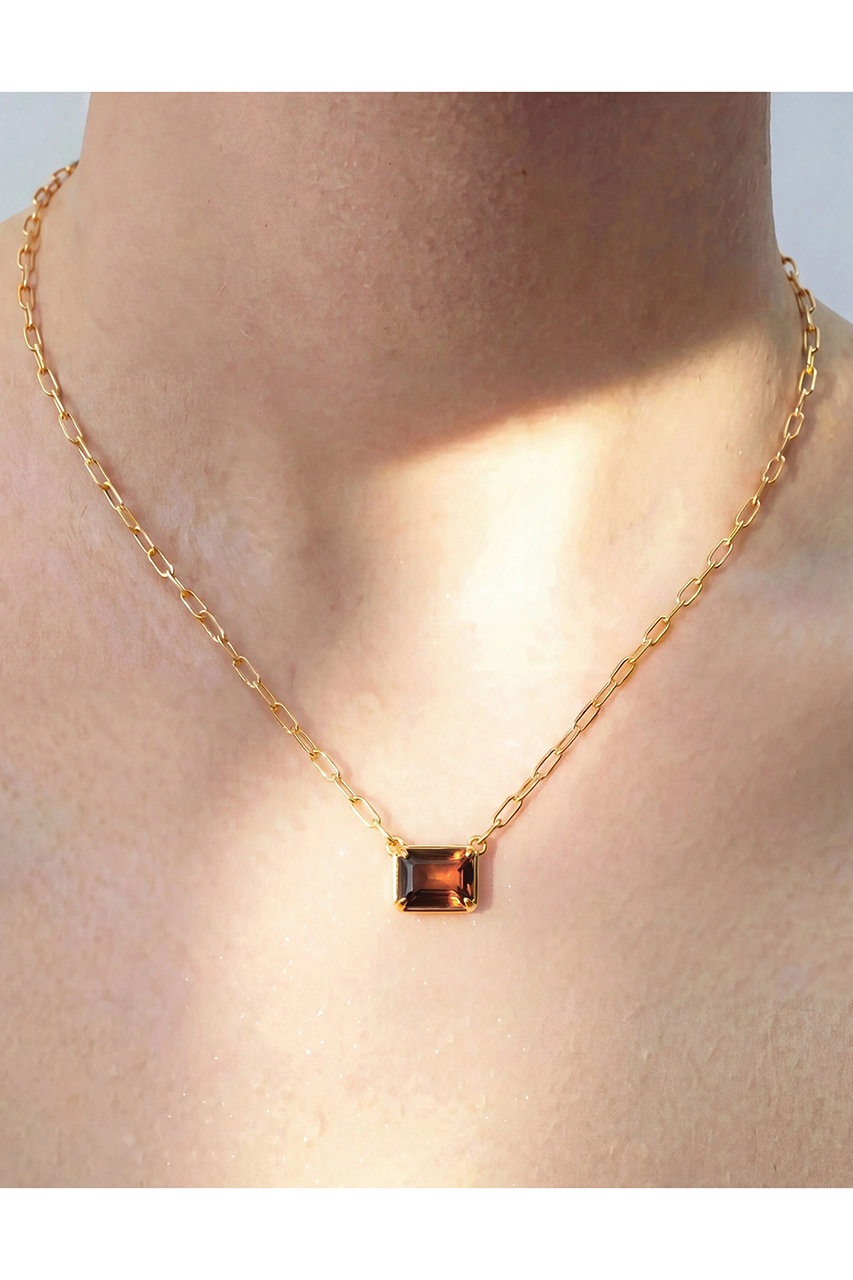 les bonbon(ル ボンボン)｜recto smoky quartz ネックレス/ブラック の