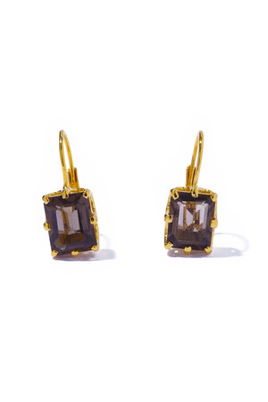 ル ボンボン/les bonbonのrecto smoky quartz ピアス(150100/150101)