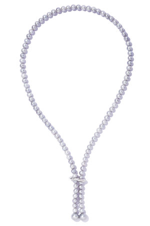 ル ボンボン/les bonbonのarc gray pearl ネックレス(150200/150201)