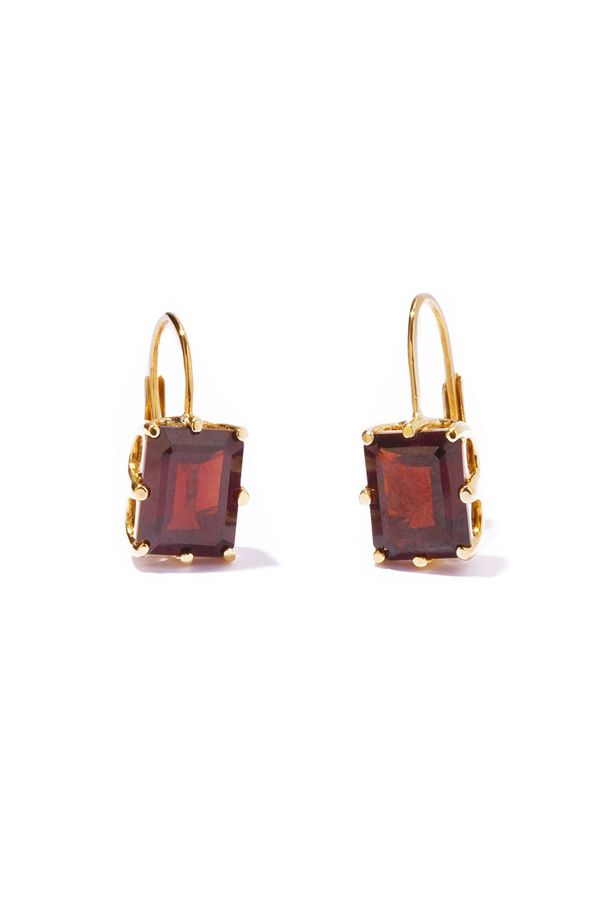 les bonbon recto garnet ピアス (レッド, F) ル ボンボン ELLE SHOP