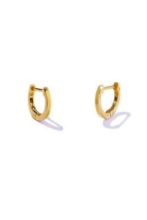 ル ボンボン/les bonbonのK18 minimalist hoop ピアス(150100/150101)