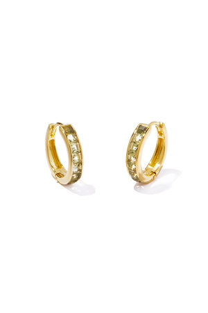 ル ボンボン/les bonbonのtes hoop ピアス (olive quartz)(150100/150101)