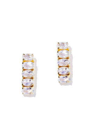 ル ボンボン/les bonbonのprismatic ピアス (white topaz)(150100/150101)