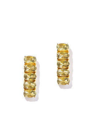 ル ボンボン/les bonbonのprismatic ピアス (olive quartz)(150100/150101)