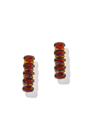 ル ボンボン/les bonbonのprismatic ピアス (garnet)(150100/150101)