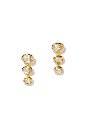 ル ボンボン/les bonbonのpilgrim ピアス (white topaz)(150100/150101)