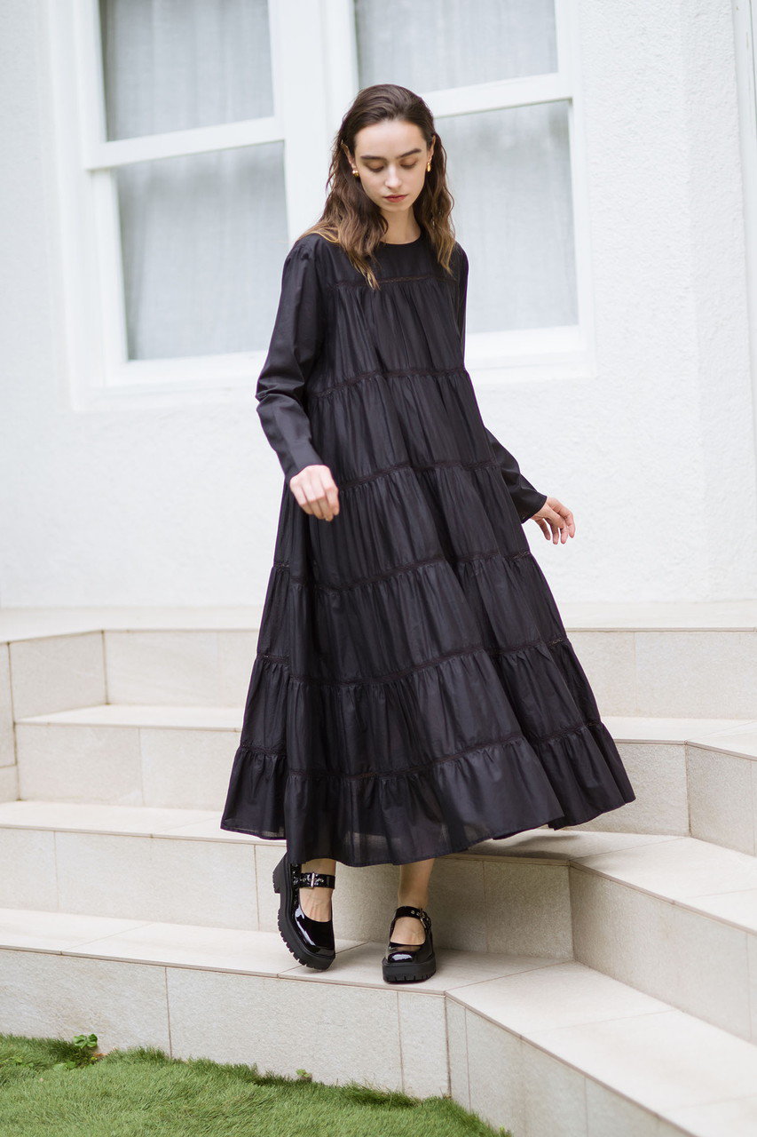 Merlette(マーレット)｜MAIDA COTTON LAWN ティアードマキシドレス