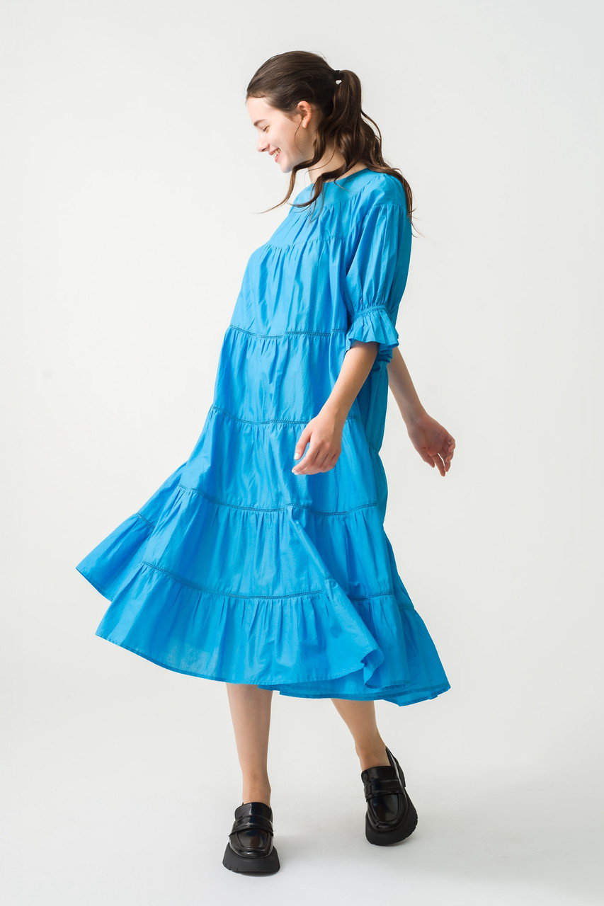 【大阪店舗】Merlette マーレット ティアード スカート ブルー系 2 Y-306362 Mサイズ