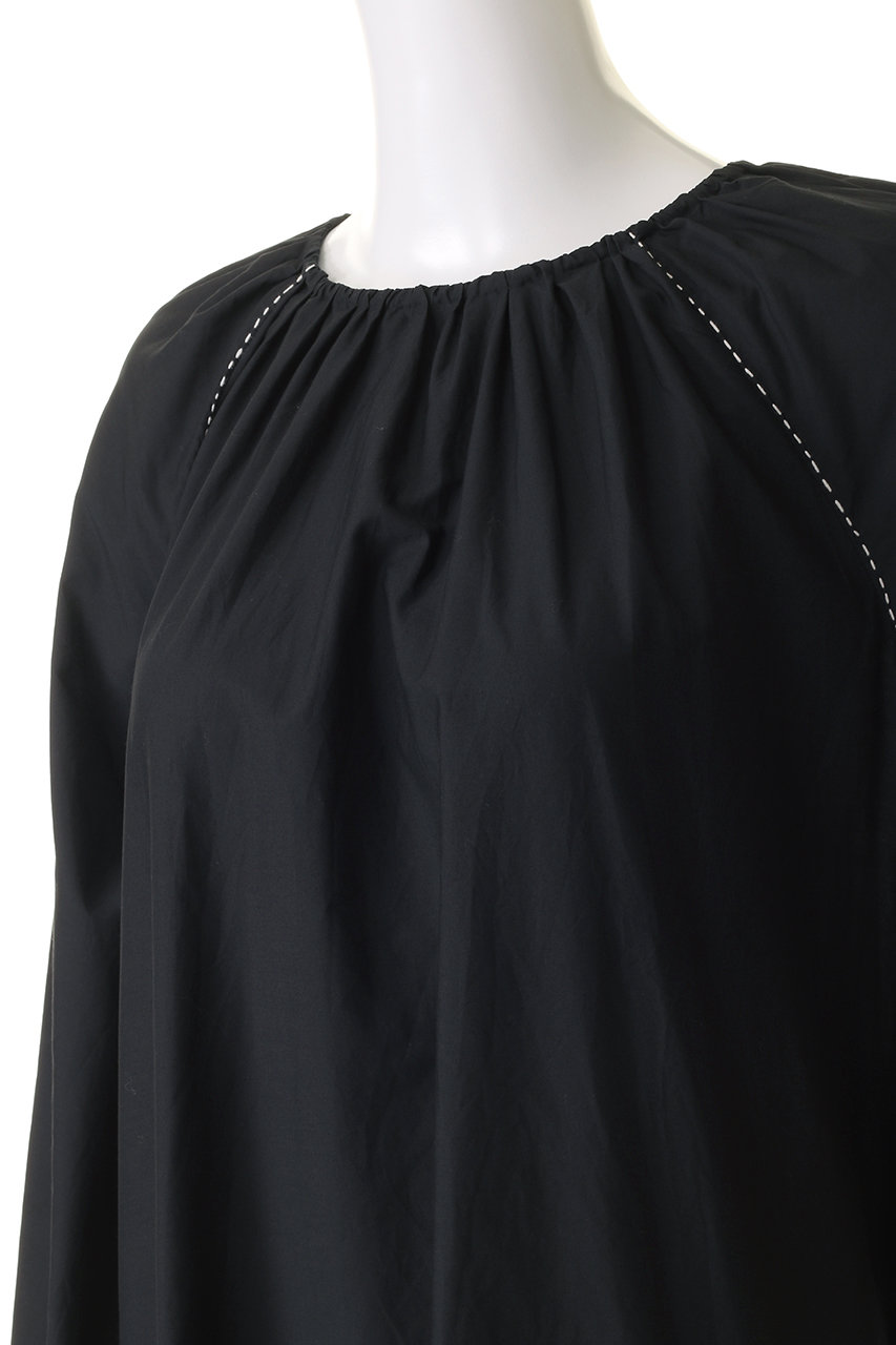 Merlette(マーレット)｜WALLIS PINTUCK Vネックノースリーブティアードドレス/ブラック  の通販｜ELLESHOP・(エル・ショップ)