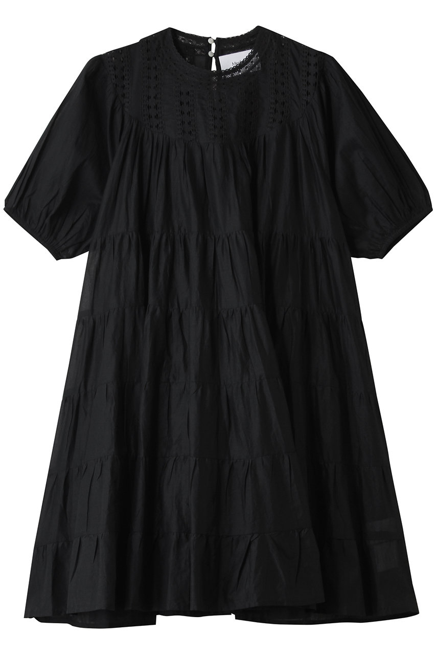 Merlette ESTELLE レースヨークパフスリーブミニドレス (ブラック, XS) マーレット ELLE SHOP Merlette ESTELLE レースヨークパフスリーブミニドレス (ブラック, XS) マーレット ELLE SHOP