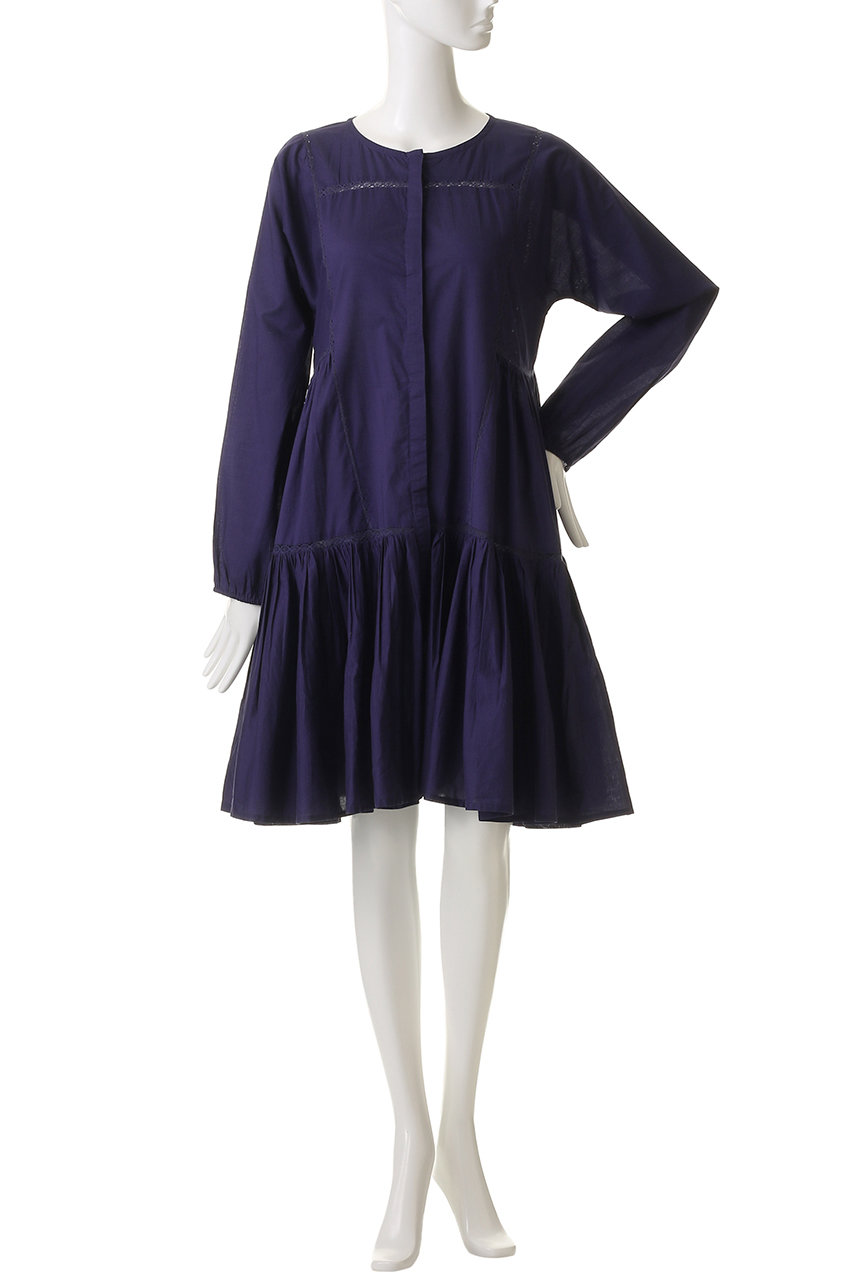 Merlette(マーレット)｜VEDA レーストリムギャザーミニシャツドレス