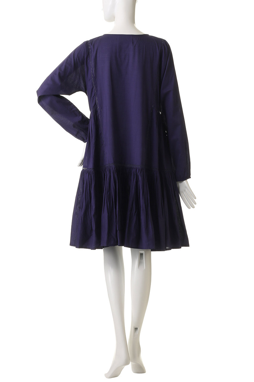 Merlette(マーレット)｜VEDA レーストリムギャザーミニシャツドレス