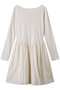ILARA コットンジャージー バックオープンギャザーミニドレス マーレット/Merlette アイボリー