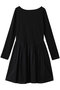 ILARA コットンジャージー バックオープンギャザーミニドレス マーレット/Merlette ブラック