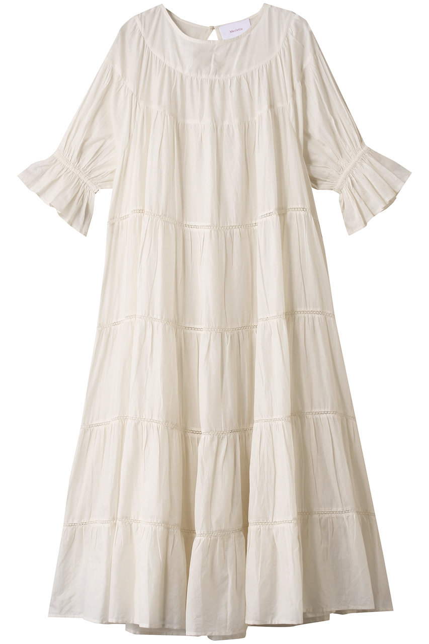 Merlette 【日本限定】PARADIS レーストリムティアードドレス (アイボリー, XS) マーレット ELLE SHOP Merlette 【日本限定】PARADIS レーストリムティアードドレス (アイボリー, XS) マーレット ELLE SHOP