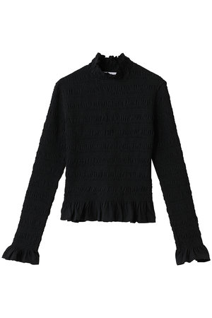 マーレット/MerletteのKANTOR スモッキング刺しゅう ハイネックジャージートップス(110300/110301)