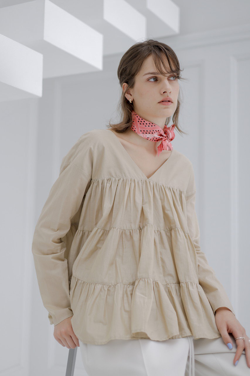 美品▲定価3.8万▲MERLETTE マーレット/SIDONIAティアードシャツ 美品△定価3.8万△MERLETTE マーレット/SIDONIAティアードシャツ