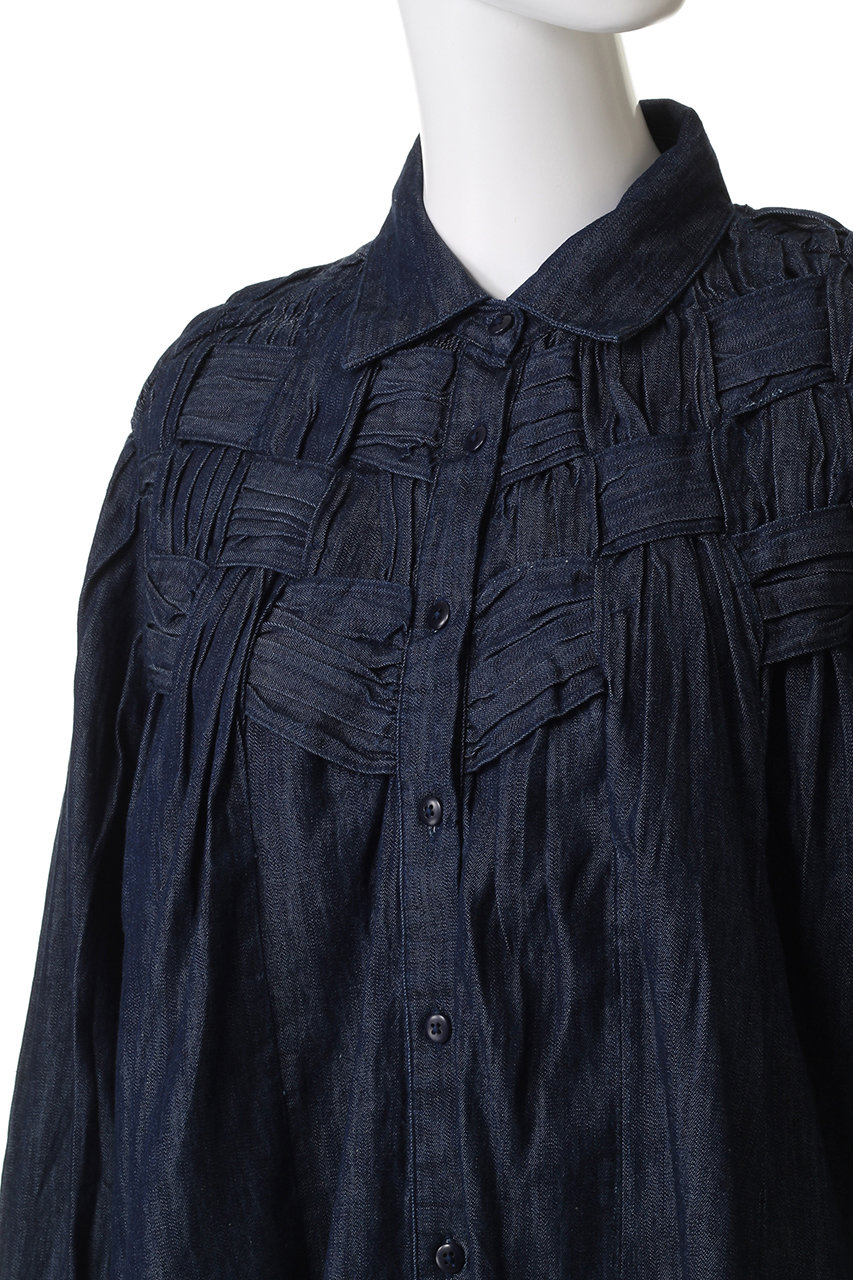 Merlette(マーレット)｜GEORGICA クロップドデニムボタンダウンシャツ