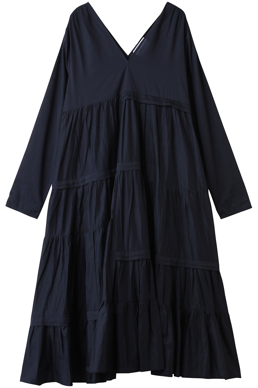 Merlette 【日本限定】ACAPULCO アシンメトリープリーツ Vネックティアードドレス (ネイビー, XS) マーレット ELLE SHOP Merlette 【日本限定】ACAPULCO アシンメトリープリーツ Vネックティアードドレス (ネイビー, XS) マーレット ELLE SHOP