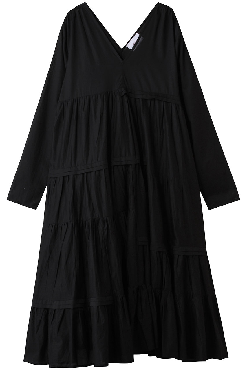 Merlette 【日本限定】ACAPULCO アシンメトリープリーツ Vネックティアードドレス (ブラック, S) マーレット ELLE SHOP Merlette 【日本限定】ACAPULCO アシンメトリープリーツ Vネックティアードドレス (ブラック, S) マーレット ELLE SHOP