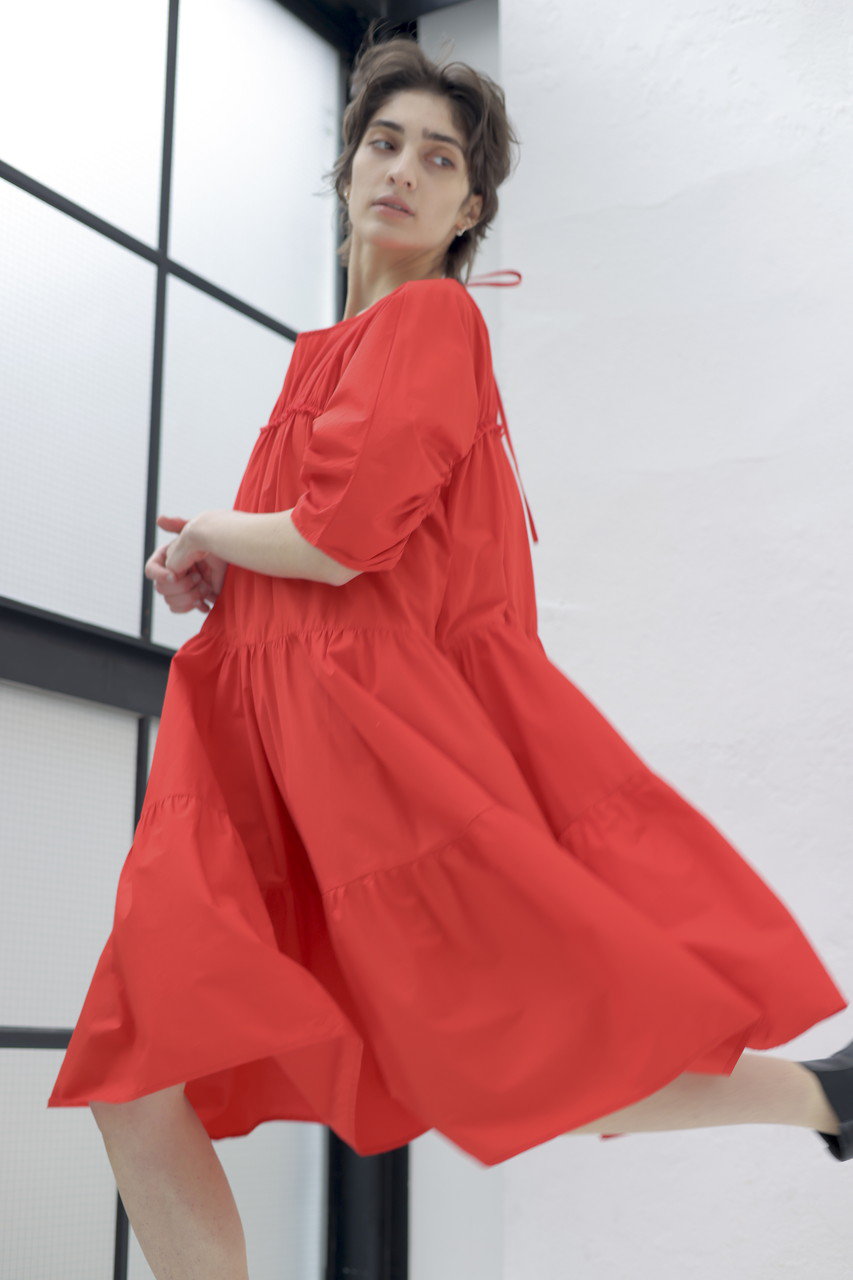 美品 マーレット Merlette ROOS ティアード ブラウス Merlette(マーレット)｜QUAI レーストリム ノースリーブティアード