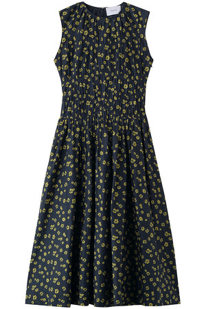 マーレット/MerletteのVILLARD PRINT フラワープリント ギャザーウエストミディドレス(110500/110502)