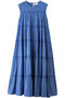SARADINE レーストリム ティアードマキシドレス マーレット/Merlette ブルー