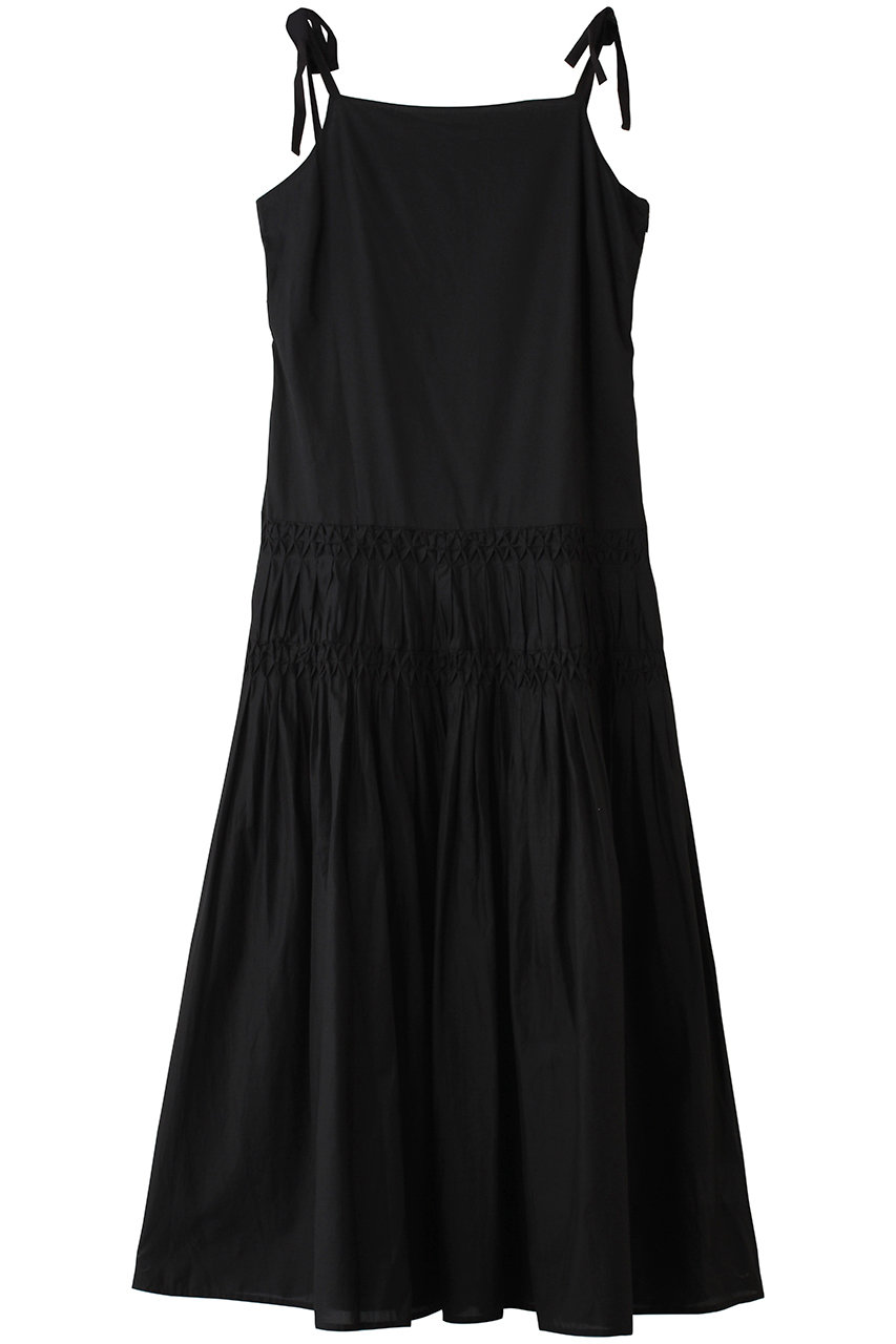 マーレット/MerletteのLAYAL ローウエスト切替 ギャザーロングキャミドレス(ブラック/4310300040)