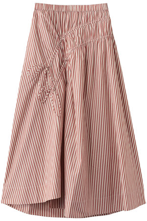 マーレット/MerletteのSABINE アシンメトリーギャザーストライプスカート(110700/110703)