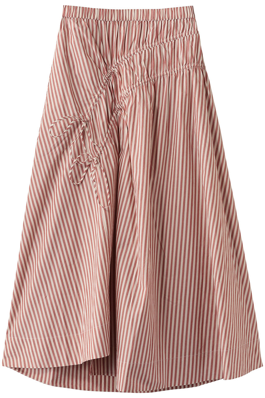 マーレット/MerletteのSABINE アシンメトリーギャザーストライプスカート(レッド/4310500016)