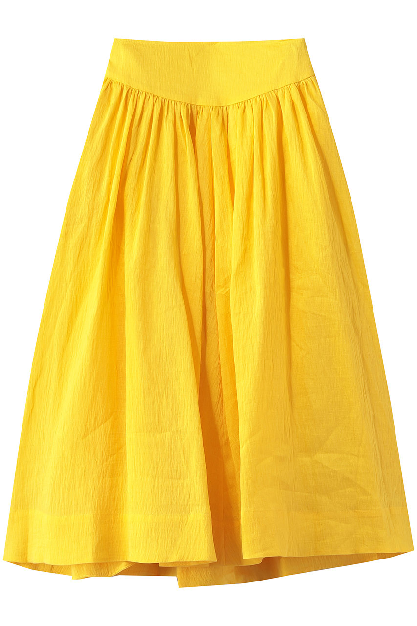 マーレット/MerletteのMIRE リネン混ギャザーフレアスカート(レモン/4310500021)