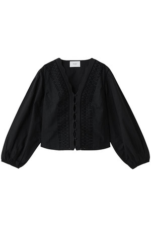 マーレット/MerletteのEVA アイレットレース Vネックボタンブラウス(110400/110403)