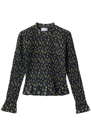 マーレット/MerletteのNORRA PRINT フラワープリント スモッキングフリルトップス(110400/110403)