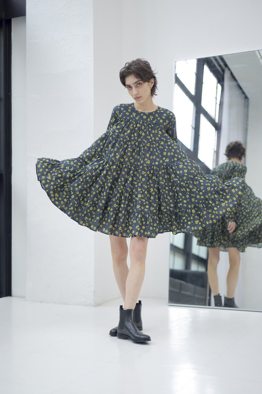 Merlette(マーレット)｜SOLIMAN PRINT フラワープリント ティアード