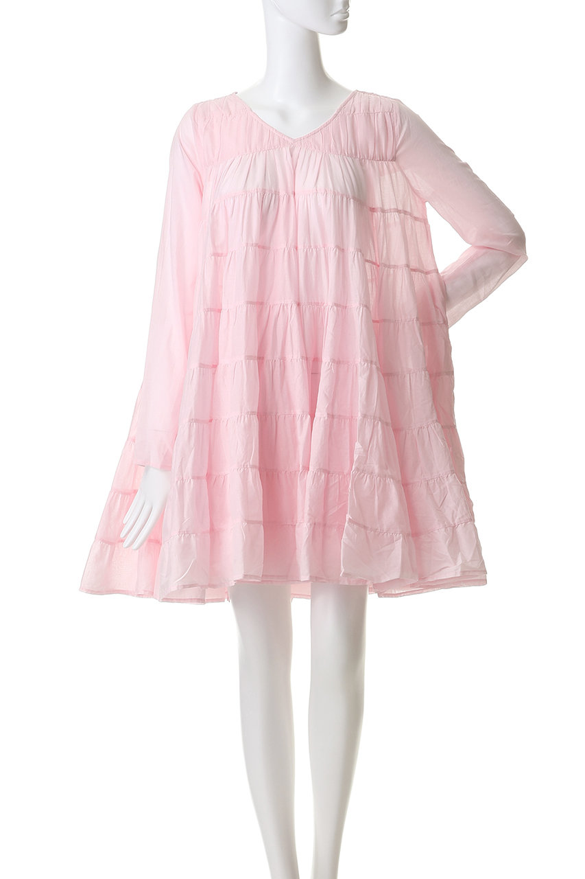 Merlette Ｖネックティアードワンピース Merlette(マーレット)｜【日本限定】ACAPULCO アシンメトリープリーツ