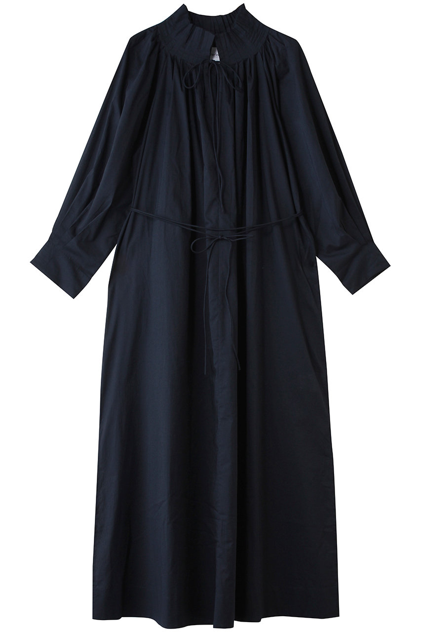 マーレット/MerletteのSHORE DRESS プリーツネック ギャザーロングドレス(ネイビー/4310300194)