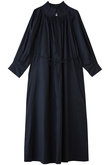 SHORE DRESS プリーツネック ギャザーロングドレス