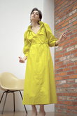 SHORE DRESS プリーツネック ギャザーロングドレス