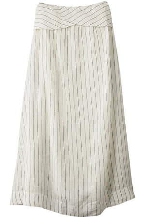 マーレット/MerletteのMOGRA STRIPE リネンストライプ ベアトップロングドレス(110500/110503)