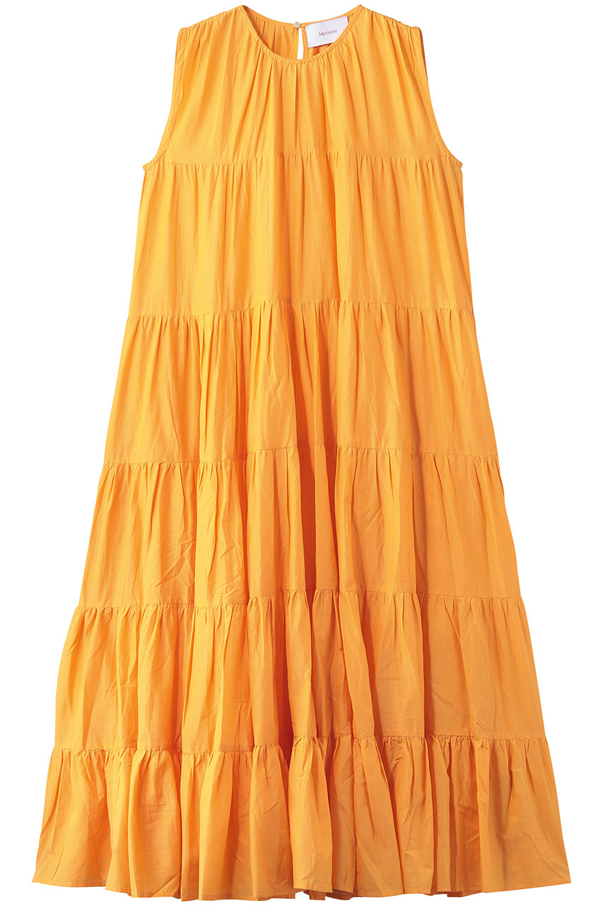 マーレット/Merletteの【予約販売】CARON EXCLUSIVE ノースリーブティアードマキシドレス(イエロー/4310300206)